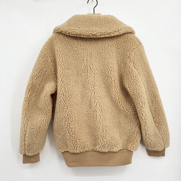 Aritzia Wilfred FreeThe Teddy Jacket Zip Up Sherpa in Tan Size XXS - Picture 4 of 11